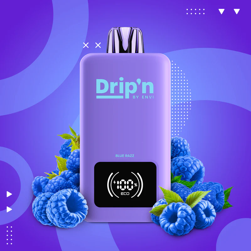 Drip’n by Envi – Blue Razz – 26 mL Disposable – 20 mg