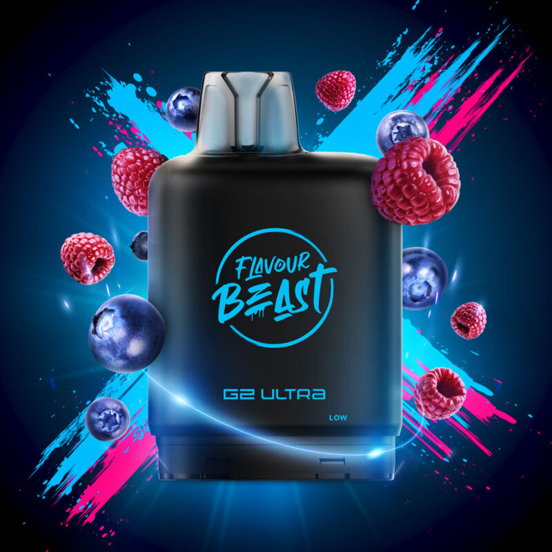 Flavour Beast – Level X G2 Pod – Bomb Blue Razz – 20 mL – 20 mg