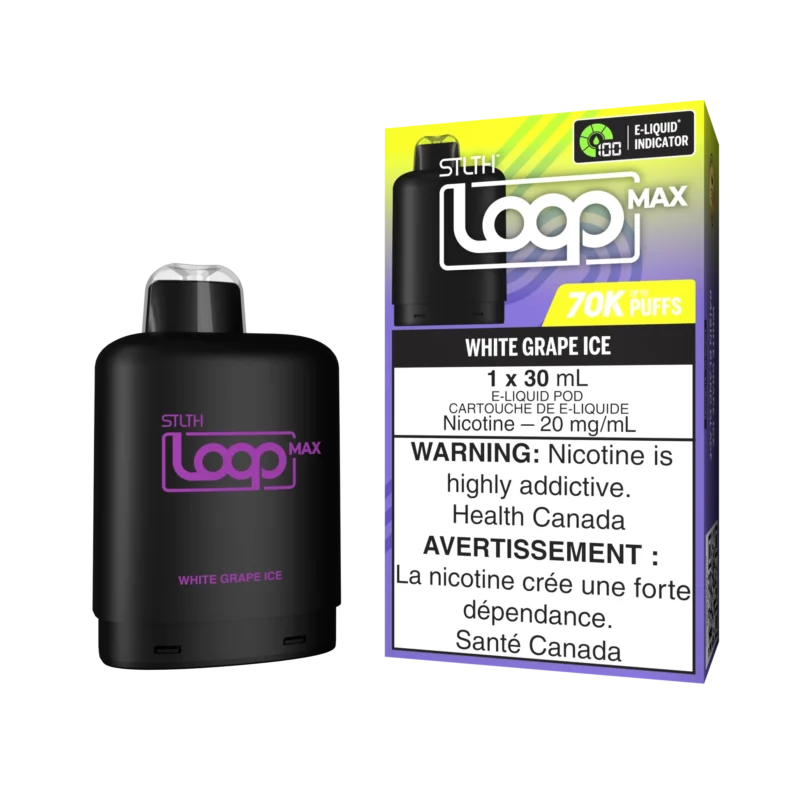 STLTH Loop Max Disposable – White Grape Ice 20 mg
